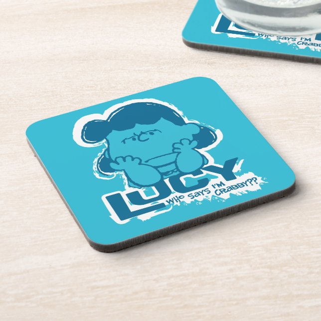 Peanuts | Lucy Who Says I'm Crabby?? Beverage Coaster (Left Side)