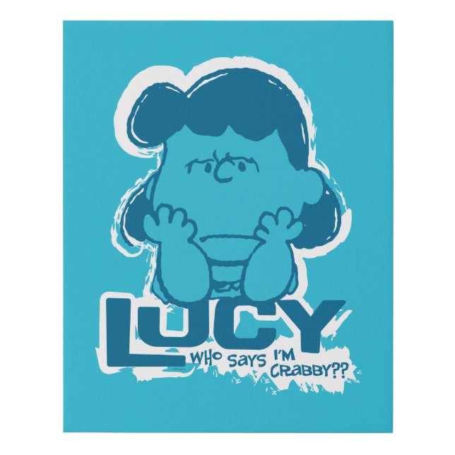 Peanuts | Lucy Who Says I'm Crabby?? Faux Canvas Print (Front)