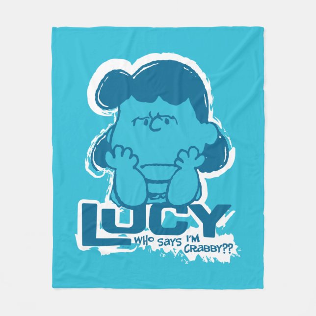 Peanuts | Lucy Who Says I'm Crabby?? Fleece Blanket (Front)