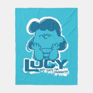 Peanuts Lucy Who Says I'm Crabby?? Fleece Blanket