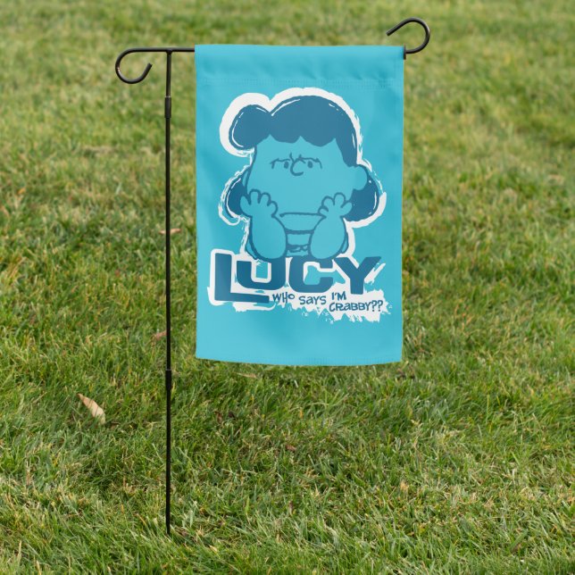 Peanuts | Lucy Who Says I'm Crabby?? Garden Flag (In SItu)