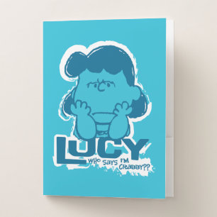 Peanuts Lucy Who Says I'm Crabby?? Pocket Folder