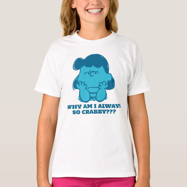 Peanuts | Lucy Who Says I'm Crabby?? T-Shirt (Front)