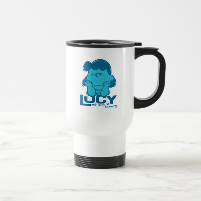 Peanuts | Lucy Who Says I'm Crabby?? Travel Mug (Right)