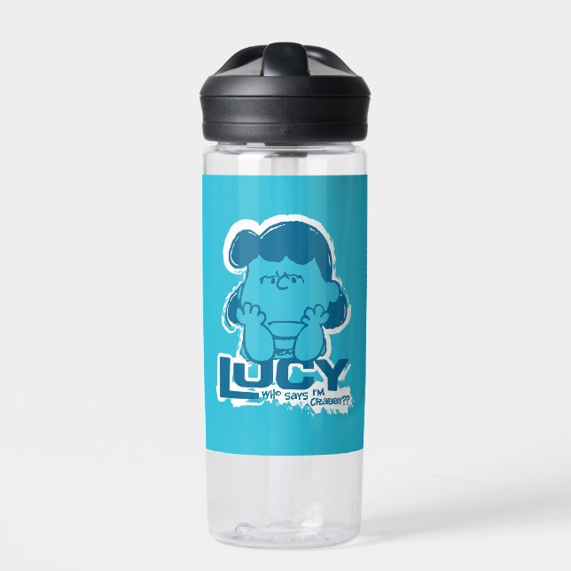 Peanuts | Lucy Who Says I'm Crabby?? Water Bottle (Front)