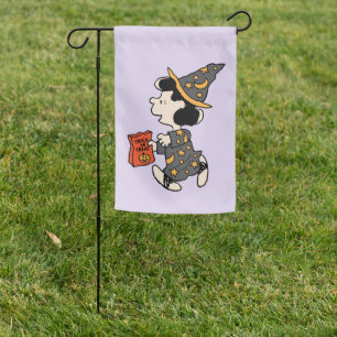 Peanuts Lucy Witch Costume Halloween Garden Flag