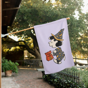 Peanuts Lucy Witch Costume Halloween House Flag