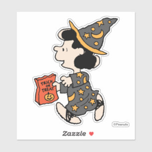 Peanuts Lucy Witch Costume Halloween Sticker