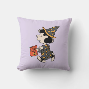Peanuts Lucy Witch Costume Halloween Throw Pillow