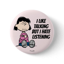 Peanuts | Lucy With Arms Crossed Button