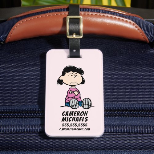 Peanuts  Lucy With Arms Crossed Luggage Tag