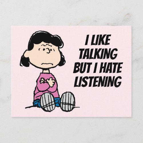Peanuts  Lucy With Arms Crossed Postcard