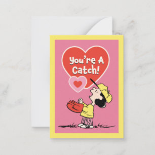 Peanuts Lucy You're A Catch! Note Card