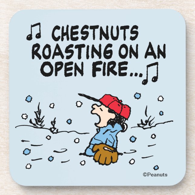 Peanuts | Lucy's Chestnuts Roasting Beverage Coaster (Front)