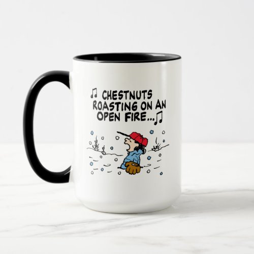 Peanuts  Lucys Chestnuts Roasting Mug