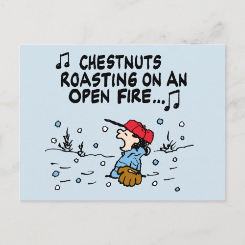 Peanuts  Lucys Chestnuts Roasting Postcard