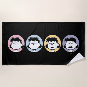 Peanuts Lucy's Faces Beach Towel