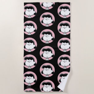 Peanuts Lucy's Faces Beach Towel