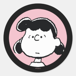 Peanuts   Lucy's Faces Classic Round Sticker