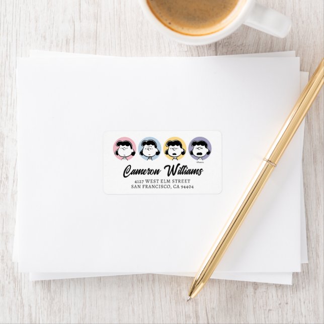 Peanuts | Lucy's Faces Label (Insitu)