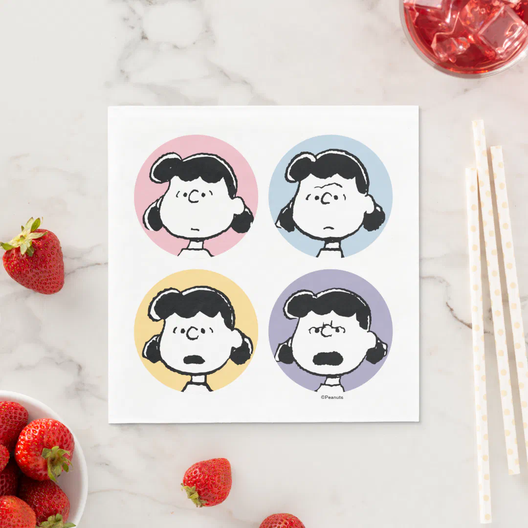 Peanuts | Lucy's Faces Napkins

