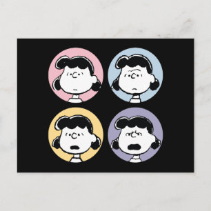 Peanuts Lucy's Faces Postcard