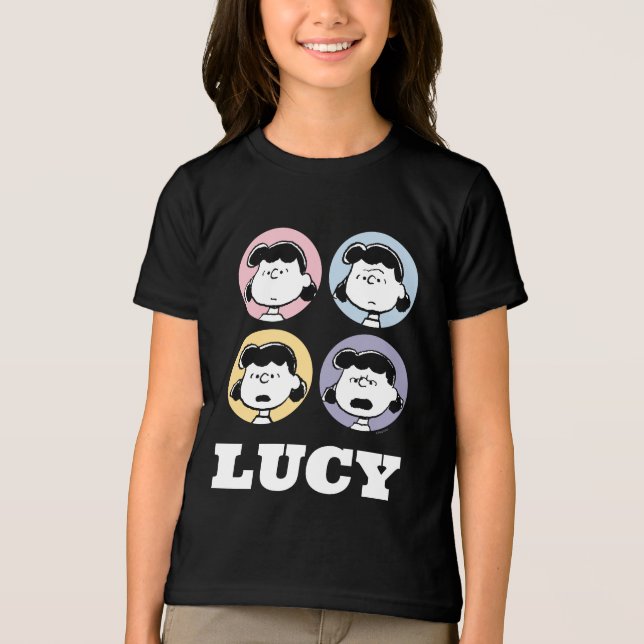 Peanuts | Lucy's Faces Tri-Blend Shirt (Front)