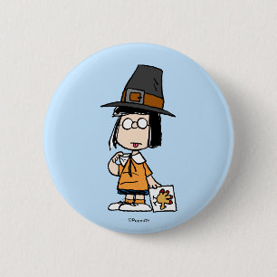 Peanuts Marcie Pilgrim Button