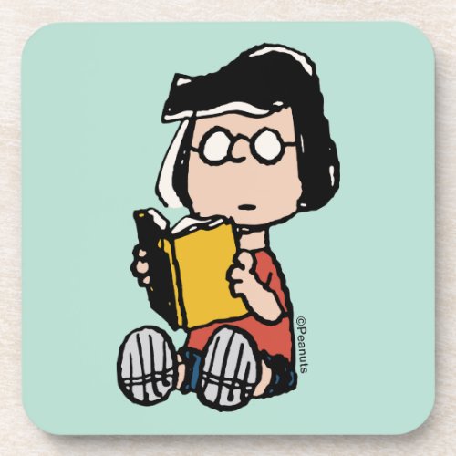 Peanuts  Marcie Reading Beverage Coaster