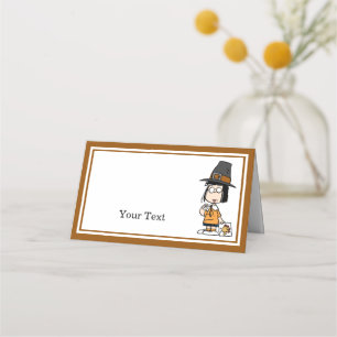 Peanuts Marcie Thanksgiving Dinner Place Card