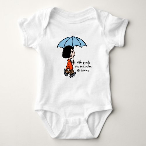 Peanuts  Marcie Under the Umbrella Baby Bodysuit