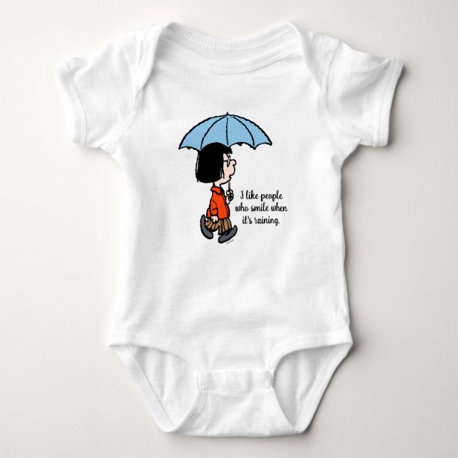 Peanuts | Marcie Under the Umbrella Baby Bodysuit (Front)