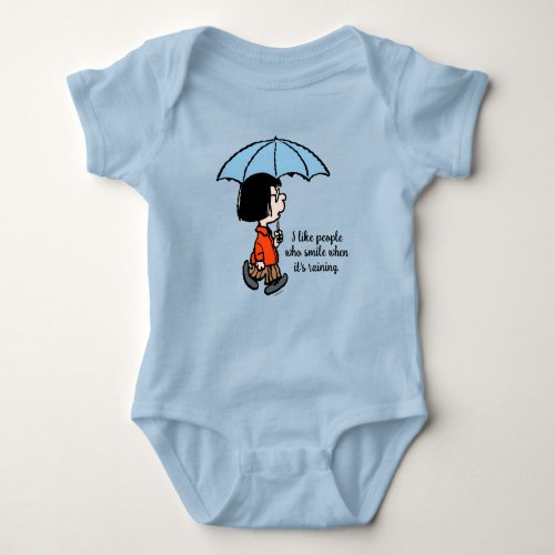 Peanuts  Marcie Under the Umbrella Baby Bodysuit