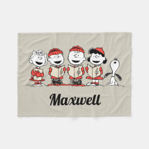 Peanuts   Merry Christmas   Add Your Name Fleece Blanket