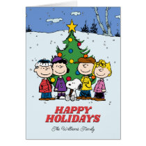 Peanuts Merry Christmas | Add Your Photo & Name Cards