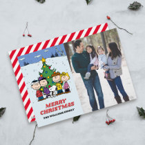 Peanuts Merry Christmas | Add Your Photo & Name Holiday Card