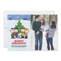 Peanuts Merry Christmas | Add Your Photo & Name Holiday Card