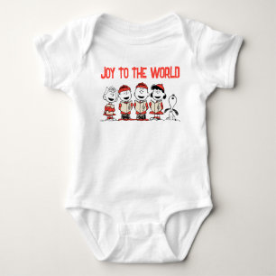 Peanuts   Merry Christmas Holiday Choir Baby Bodysuit