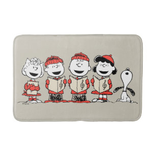Peanuts Merry Christmas Holiday Choir Bath Mat