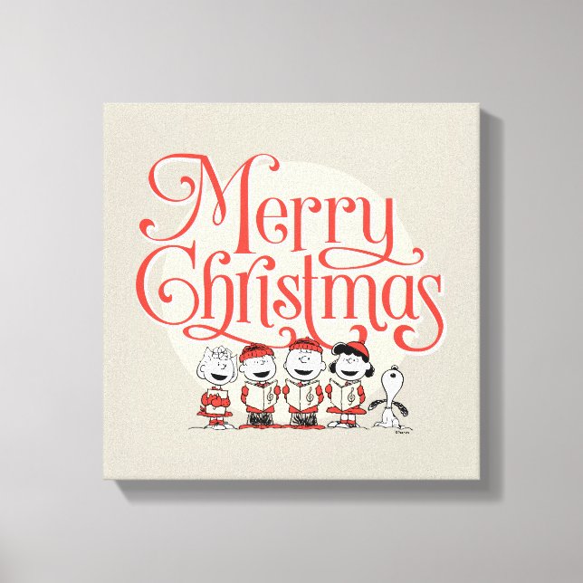 Peanuts | Merry Christmas Holiday Choir Canvas Print (Front)