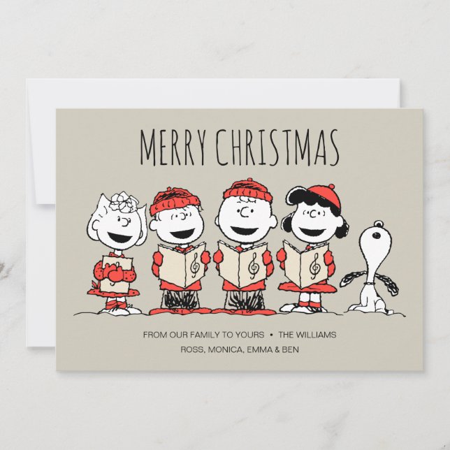 Peanuts | Merry Christmas Holiday Choir Card (Front)