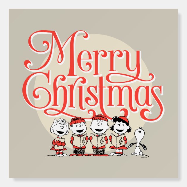 Peanuts | Merry Christmas Holiday Choir Foam Board (Front)