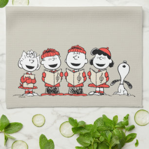 Peanuts Merry Christmas Holiday Choir Kitchen Towel