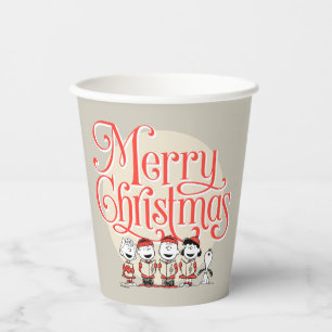 Peanuts Merry Christmas Holiday Choir Paper Cups