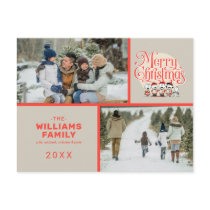 Peanuts Merry Christmas Holiday Choir Photo Postcard
