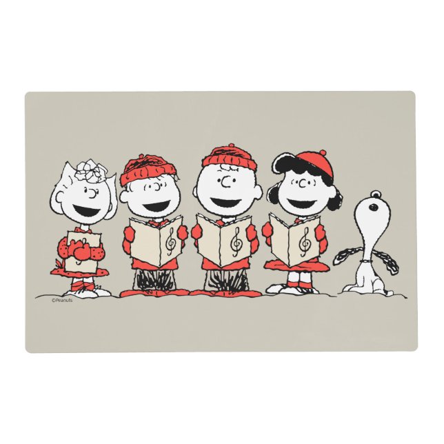 Peanuts | Merry Christmas Holiday Choir Placemat (Front)
