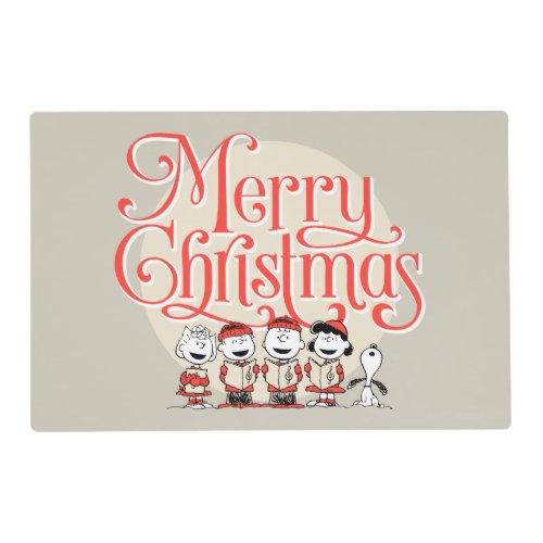 Peanuts  Merry Christmas Holiday Choir Placemat