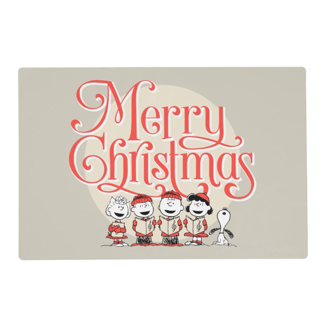 Peanuts | Merry Christmas Holiday Choir Placemat (Front)