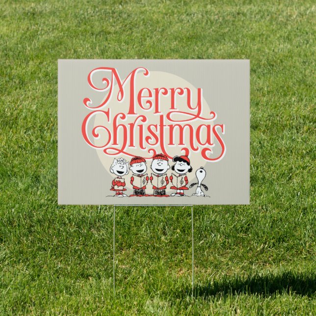 Peanuts | Merry Christmas Holiday Choir Sign (Insitu)