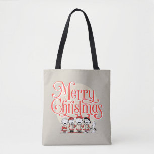 Peanuts Merry Christmas Holiday Choir Tote Bag